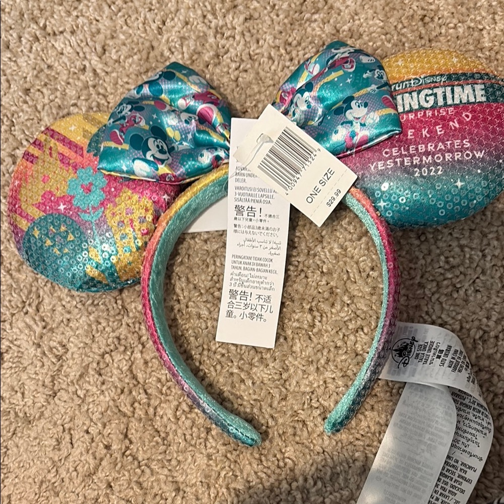 Disney Multicolor Minnie Mouse Ears Headband